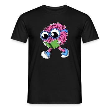 Brain reading - Men's T-Shirt - black - Front - AI Model Male 178 light (178cm)