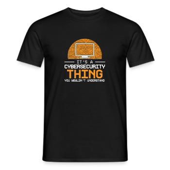 Humour de cybersécurité hilarante pour - T-shirt homme - noir - Devant - AI Model Male 178 light (178cm)