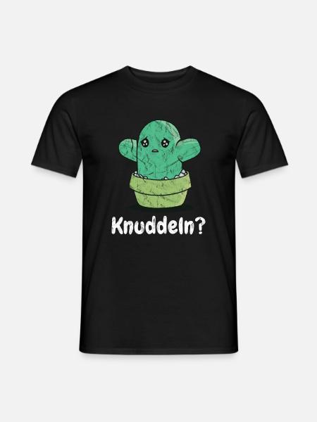 Kaktus Knuddelkumpel - Männer T-Shirt - Schwarz