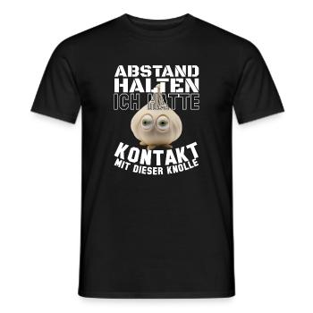 Knoblauch Abstand halten Geschenk - Männer T-Shirt - Schwarz - Vorne - AI Model Male 178 light (178cm)