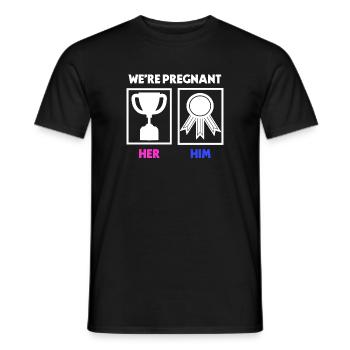 Parent Pregnancy Statement Pregnant - Men's T-Shirt - black - Front - AI Model Male 178 light (178cm)