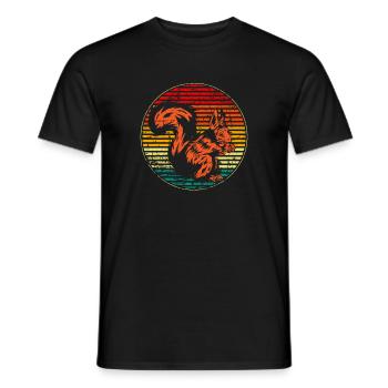 Eichhörnchen Herbst vintage - Männer T-Shirt - Schwarz - Vorne - AI Model Male 178 light (178cm)