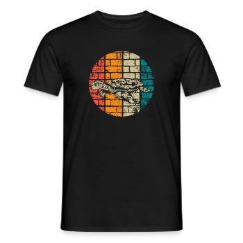 Tortue de mer vintage - T-shirt homme - noir - Devant - AI Model Male 178 light (178cm)