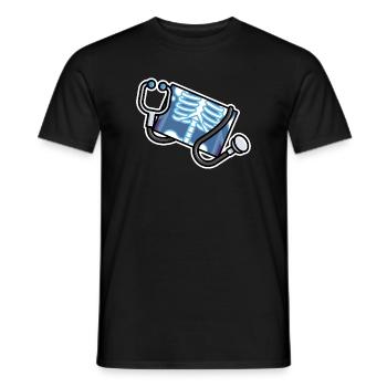 Logo Radiology Manip Radio Radiologist Radiology - Men's T-Shirt - black - Front - AI Model Male 178 light (178cm)