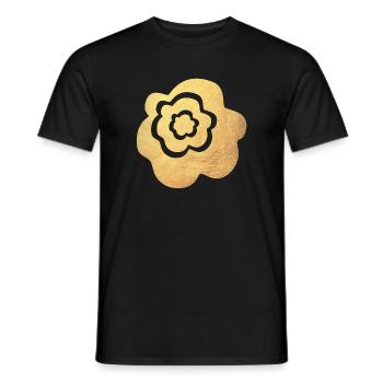 Yoga Méditation Namaste Fleur Fleur d’Or Yogi om - T-shirt homme - noir - Devant - AI Model Male 178 light (178cm)
