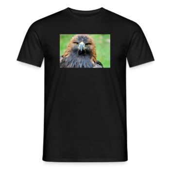 Vue d’aigle à la lumière du matin - T-shirt homme - noir - Devant - AI Model Male 178 light (178cm)