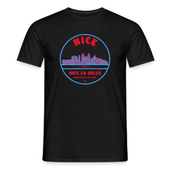 Belle silhouette de la ville de La Belle - T-shirt homme - noir - Devant - AI Model Male 178 light (178cm)