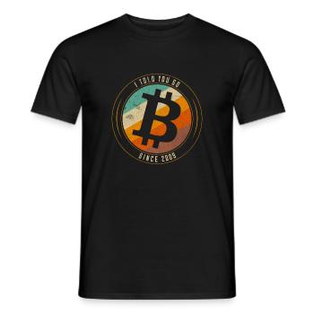 Bitcoin, ich habe es dir gesagt - Männer T-Shirt - Schwarz - Vorne - AI Model Male 178 light (178cm)