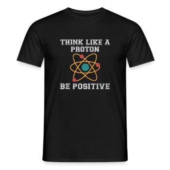 Proton positive - T-shirt homme - noir - Devant - AI Model Male 178 light (178cm)
