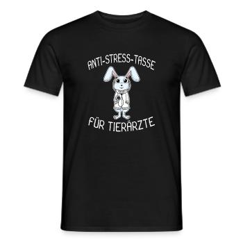 Anti Stress Tasse für Ärzte Tierärzte - Männer T-Shirt - Schwarz - Vorne - AI Model Male 178 light (178cm)