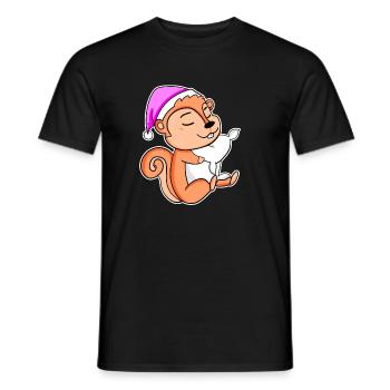 Écureuil - T-shirt homme - noir - Devant - AI Model Male 178 light (178cm)