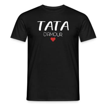 super tata d'amour pour toujours cadeau - T-shirt homme - noir - Devant - AI Model Male 178 light (178cm)