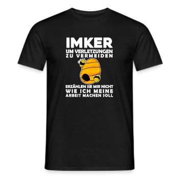 Imker Honig Imkerei - Imker Geschenk - Männer T-Shirt - Schwarz - Vorne - AI Model Male 178 light (178cm)