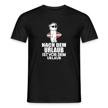 Urlaub Surfen Meer Bär - Männer T-Shirt - Schwarz - Vorne - AI Model Male 178 light (178cm)