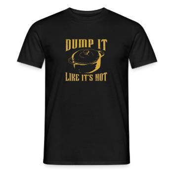 Dump It Retro Vintage Gumbo Pot For A Cajun Food - Men's T-Shirt - black - Front - AI Model Male 178 light (178cm)