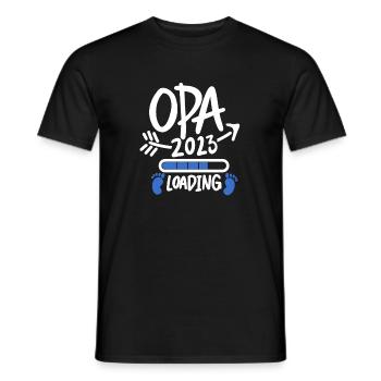 Opa 2023 loading - Opa werden - Bald Opa - Männer T-Shirt - Schwarz - Vorne - AI Model Male 178 light (178cm)