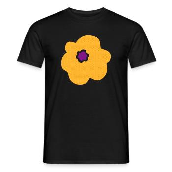 flower yellow spring dots blossom energy nature - Men's T-Shirt - black - Front - AI Model Male 178 light (178cm)