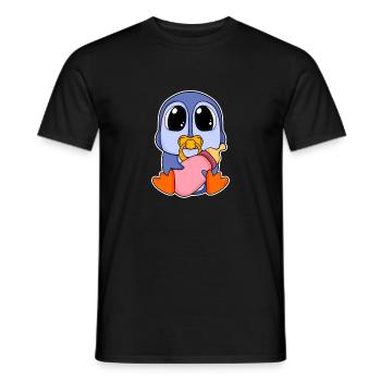 Baby Pinguin Motiv - Männer T-Shirt - Schwarz - Vorne - AI Model Male 178 light (178cm)