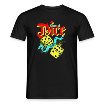 King of Dice Vintage Illustration - Men's T-Shirt - black - Front - AI Model Male 178 light (178cm)