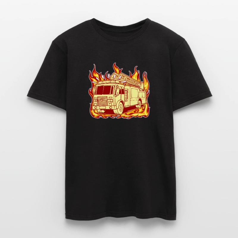 Fire Burning Fire Brigade Fire Engine Fire Protection Men’s T-shirt