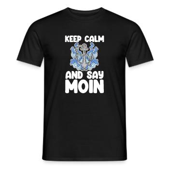 Mer du Nord Dicton bas allemand Moin - T-shirt homme - noir - Devant - AI Model Male 178 light (178cm)