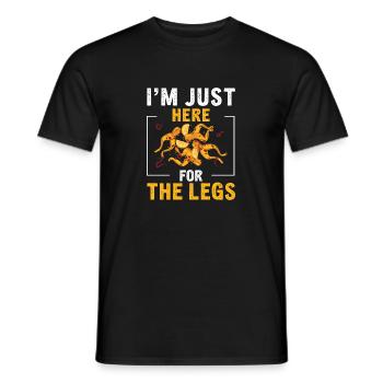 I'm Just Here For The Legs Funny Frog Gigging - Men's T-Shirt - black - Front - AI Model Male 178 light (178cm)