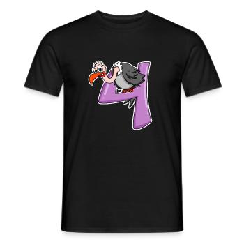 4 Jahre alt - 4. Geburtstag mit Tier Motiv - Männer T-Shirt - Schwarz - Vorne - AI Model Male 178 light (178cm)