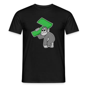 7 years old - 7th birthday - Men's T-Shirt - black - Front - AI Model Male 178 light (178cm)
