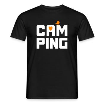 Camping Vogel Camper Nature Fan Vacances Printemps - T-shirt homme - noir - Devant - AI Model Male 178 light (178cm)