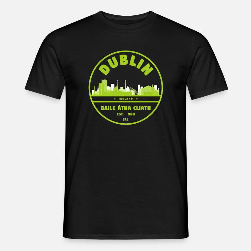 Dublin Skyline Stempel - Männer T-Shirt - Schwarz