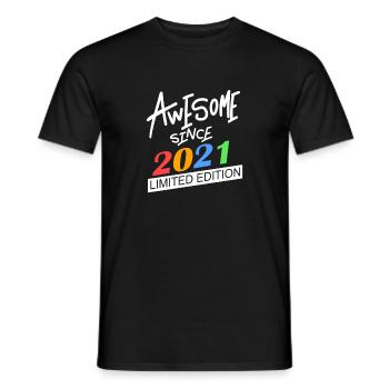 2021 - Jahrgang 2021 - Männer T-Shirt - Schwarz - Vorne - AI Model Male 178 light (178cm)