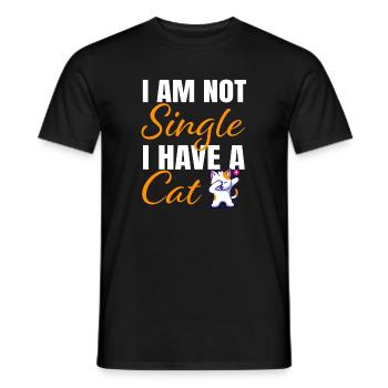 Not Free, I Have a Cat - Men's T-Shirt - black - Front - AI Model Male 178 light (178cm)
