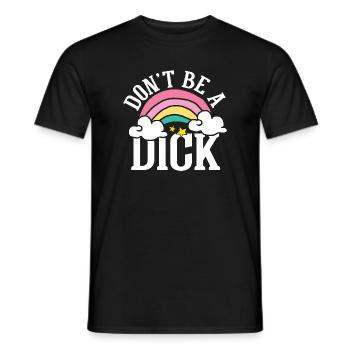 Don t be a dick - Männer T-Shirt - Schwarz - Vorne - AI Model Male 178 light (178cm)