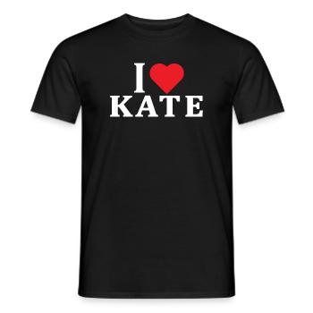 t-shirt I love Kate t-shirt gift idea - Men's T-Shirt - black - Front - AI Model Male 178 light (178cm)
