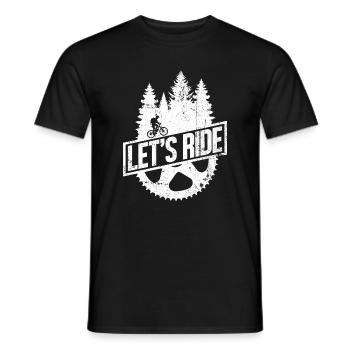 Lets Ride Forest Gear - Men's T-Shirt - black - Front - AI Model Male 178 light (178cm)