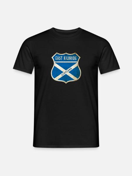 East Kilbride Schottland Wappen Flaggen Design - Männer T-Shirt - Schwarz