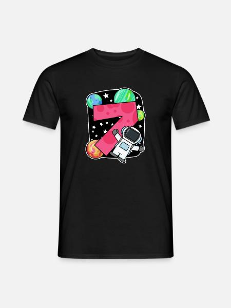 7 Years Birthday Boy Gift - Men's T-Shirt - black