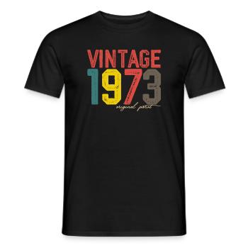 Millésime 1973 Partie originale - T-shirt homme - noir - Devant - AI Model Male 178 light (178cm)