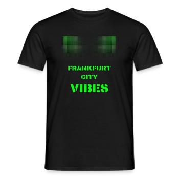 Frankfurt City Vibes - Disco, Techno, Party, Club - Männer T-Shirt - Schwarz - Vorne - AI Model Male 178 light (178cm)