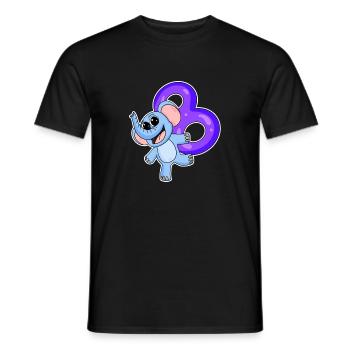 8 Jahre alt - 8. Geburtstag mit Tier Motiv - Männer T-Shirt - Schwarz - Vorne - AI Model Male 178 light (178cm)