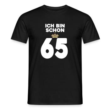 65. Geburtstag Geschenk - 65 Jahre mit Krone - Männer T-Shirt - Schwarz - Vorne - AI Model Male 178 light (178cm)