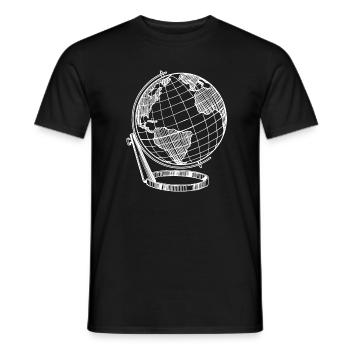 perfekter Globus Weiß Reise Erde - Männer T-Shirt - Schwarz - Vorne - AI Model Male 178 light (178cm)
