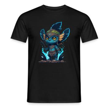 Avatar The Way of Water, cute character, navi - Men's T-Shirt - black - Front - AI Model Male 178 light (178cm)