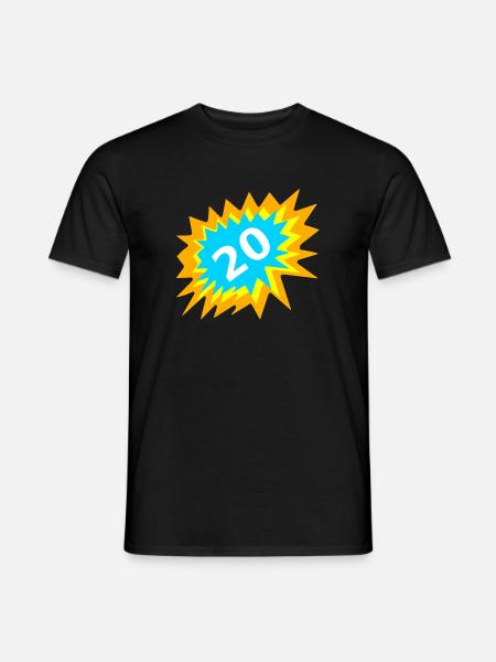 was schenken, 20 bunt - Männer T-Shirt - Schwarz