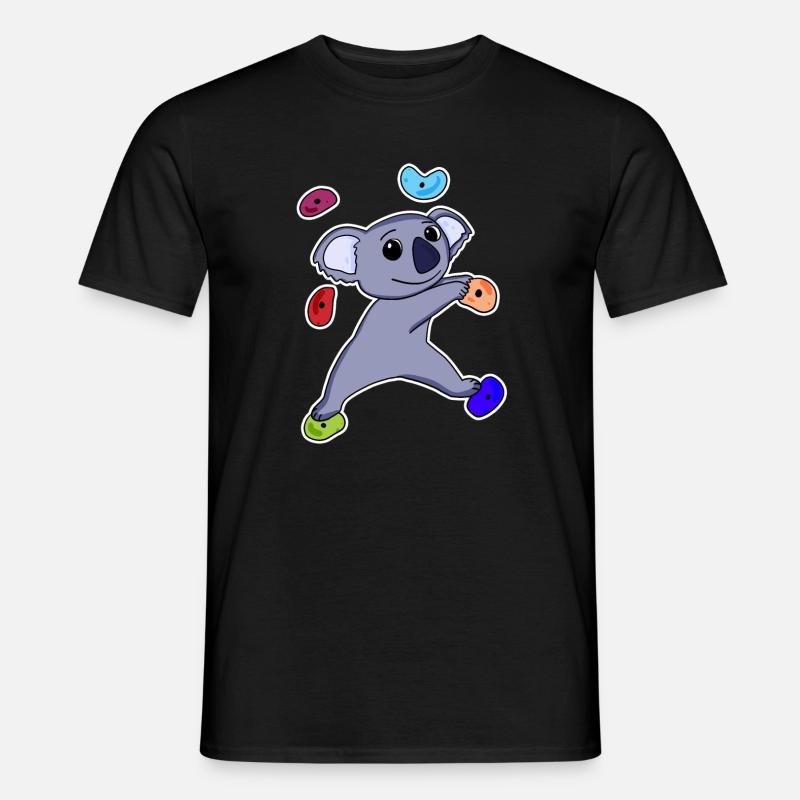 Climbing Koala - Men’s T-shirt - black