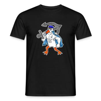 Nordsee Möwe mit Anker - Männer T-Shirt - Schwarz - Vorne - AI Model Male 178 light (178cm)