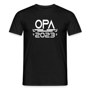 Opa 2023 - Opa werden - Opa Geschenk - Männer T-Shirt - Schwarz - Vorne - AI Model Male 178 light (178cm)