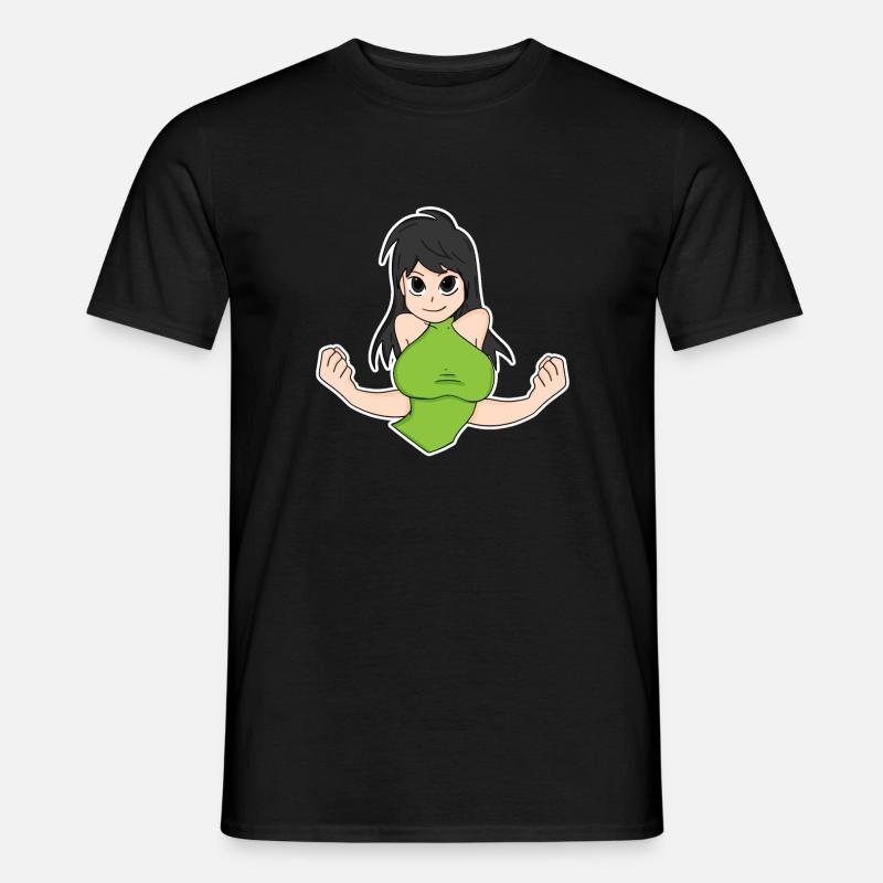 Anime - Männer T-Shirt - Schwarz