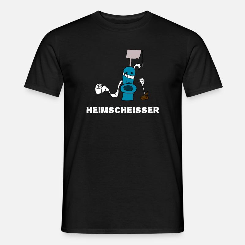 Heimscheisser WC Klo - Männer T-Shirt - Schwarz