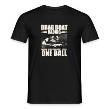 Funny Drag Boat Racing Sports Humor For A - Men's T-Shirt - black - Front - AI Model Male 178 light (178cm)
